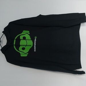 Overwatch 2 Black Hoodie with Green Logo Mens Size 2XL